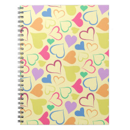 spielerische Herzen Notizblock
