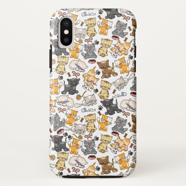 Spielerische Katzen Case-Mate iPhone Hülle (Rückseite)