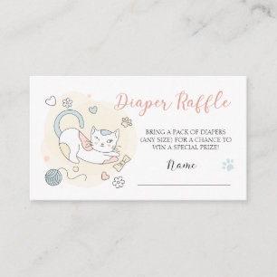 Spielerische Kitten Diaper Raffles Tickets Begleitkarte