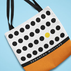 Spielerische orange schwarze Polka-Punkte Personal