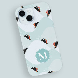 Spielerische Pinguine, die auf dem Schneepattern g Case-Mate iPhone Hülle