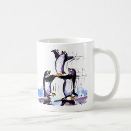 spielerische Pinguine Kaffeetasse