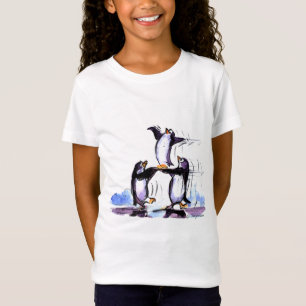 spielerische Pinguine T-Shirt