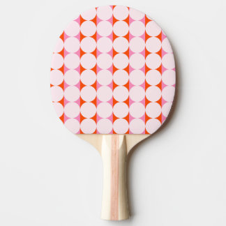 Spielerische Punkte & Streifen - rot und pink Tischtennis Schläger
