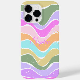 Spielerische Retro-Regenbogenstreifen für individu Case-Mate iPhone 14 Pro Max Hülle