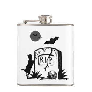 Spielerische schwarze Katzen-Flasche Flachmann