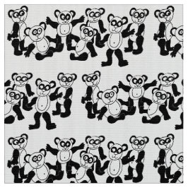 spielerische Schwarzweiss-Pandas Stoff