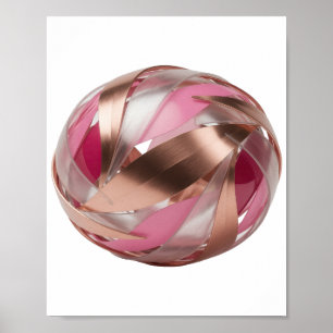 Spielerische silberne ABSTRACTE KUNST Abstrakte Ge Poster