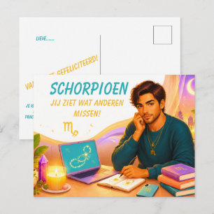 Spielerische Skorpion-Geburtstagskarte für [ihn] Postkarte