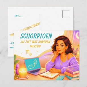 Spielerische Skorpion-Geburtstagskarte für [sie] Postkarte