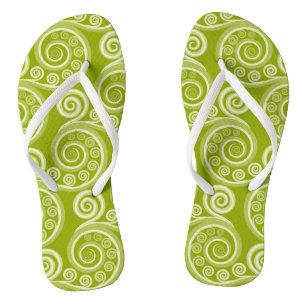 Spielerische Sommer-Green Fern-Blätter Flip Flops
