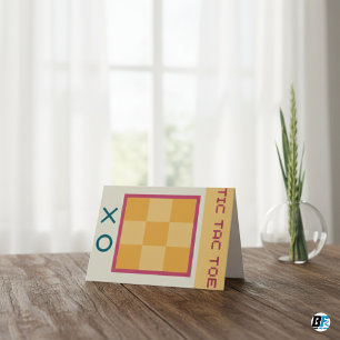 Spielerische Tic Tac Toe Card - Spaß für alle Alte Dankeskarte