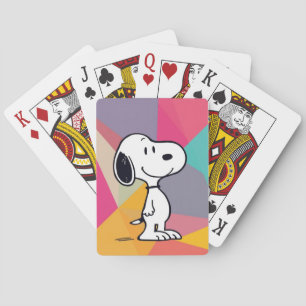 Spielerischer Beagle-Cartoon Geometrische Pop-Art Spielkarten