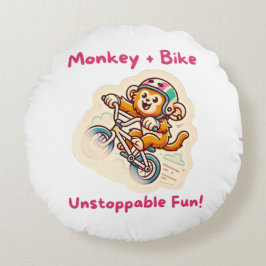 spielerischer Cartoon-Stil Rundes Kissen
