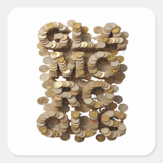 Spielerischer Gold NO MORE Sticker Grafik (Vorderseite)