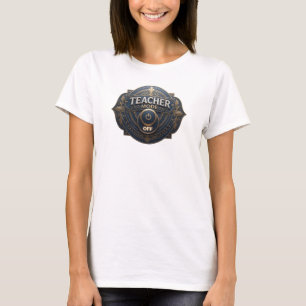 Spielerischer Gold TEACH MODE OFF Kunstdruck T-Shirt