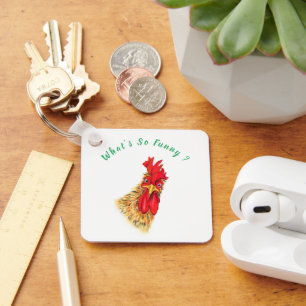 Spielerischer Schlüsselanhänger Funny Rooster - Wa