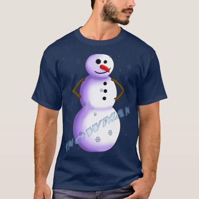 spielerischer Schneemann-T - Shirt (Vorderseite)