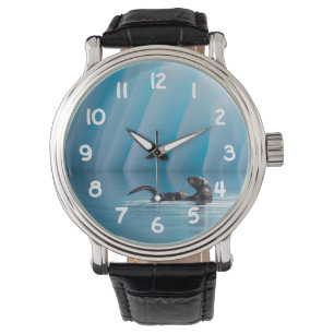 Spielerischer Seeotter Armbanduhr