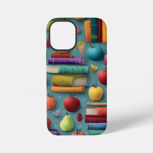 Spielerisches Back-to-School-Design mit Büchern un iPhone 12 Mini Hülle