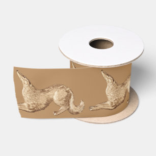 Spielerisches Borzoi-Band Satinband