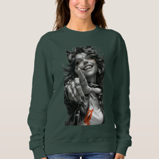 Spielerisches Cat-Eared Girl Sweatshirt