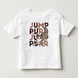 Spielerisches Cat Jump Design - Jump Purr Pun Artw Kleinkind T-shirt