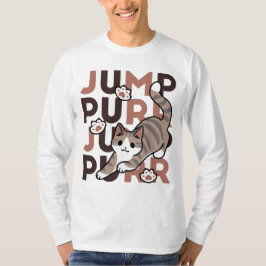 Spielerisches Cat Jump Design - Jump Purr Pun Artw T-Shirt