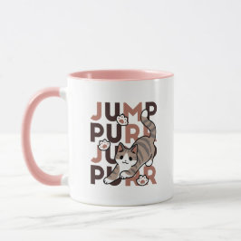 Spielerisches Cat Jump Design - Jump Purr Pun Artw Tasse
