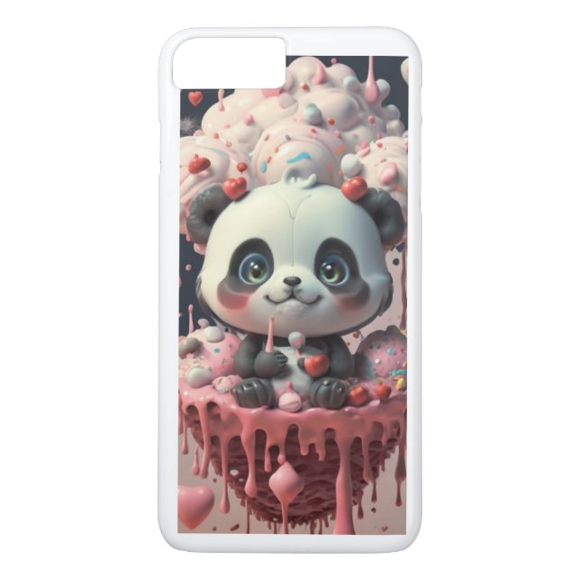 Spielerisches Design der Panda iPhone Cover (Rückseite)