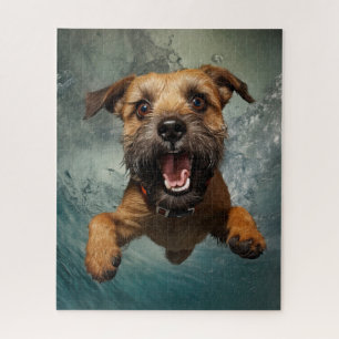 Spielerisches Design für Hunde unter Wasser Puzzle