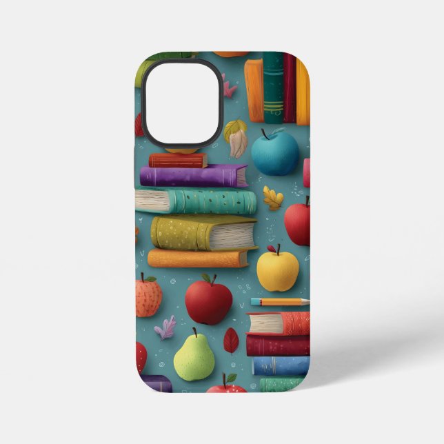 Spielerisches Design mit Büchern und Apple iPhone Hülle (Rückseite)