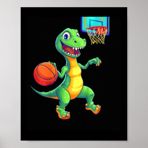 Spielerisches Dinosaurier-Skelett-Design für Kinde Poster