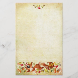 Spielerisches Eichhörnchen-Briefpapier Briefpapier