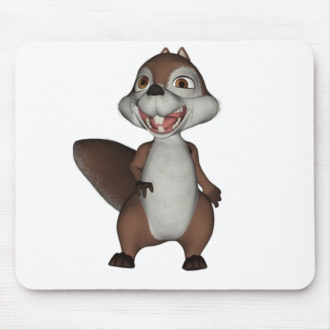 Spielerisches Eichhörnchen Mousepad (Vorne)