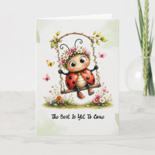 Spielerisches funky Ladybird-Design "Das Beste kom Karte