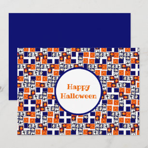 spielerisches Halloween-Muster Feiertagskarte