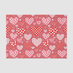 Spielerisches handgezeichnetes Valentinstag-Herzen Seidenpapier