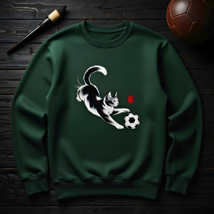 Spielerisches Katzensoccer-Sweatshirt für Männer Sweatshirt
