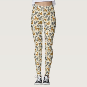 Spielerisches Leopard-Dschungelmuster Leggings
