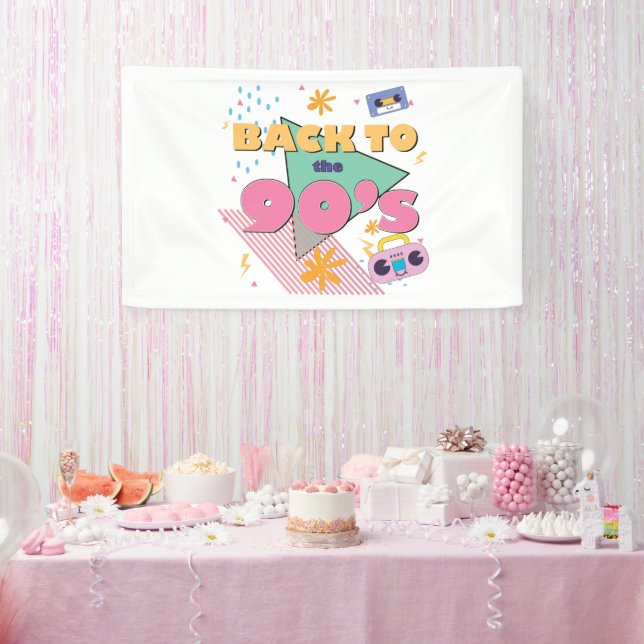 Spielerisches Nostalgie-Design Banner (Party)