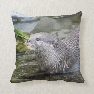 Spielerisches Otter-Designer-Kissen Kissen