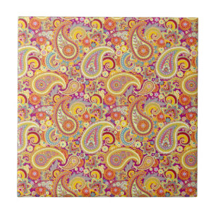 Spielerisches Paisley Fliese