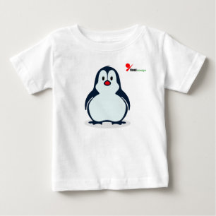 Spielerisches Pinguin-Baby-T-Shirt Baby T-shirt