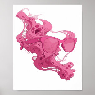 Spielerisches Rosa ABSTRACT ART Künstlerisches Mot Poster