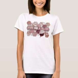 Spielerisches Rosa GIB MIR EIN GLAS Druck T-Shirt