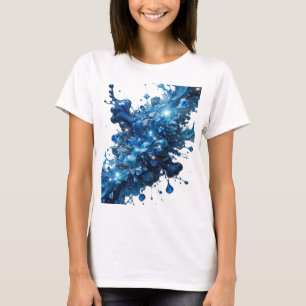 Spielerisches Silber-WASSERELEMENT künstlerisches T-Shirt