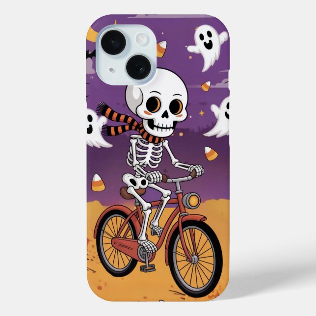 Spielerisches Skeleton Ghost Halloween iPhone /iPa Case-Mate iPhone Hülle (Rückseite)