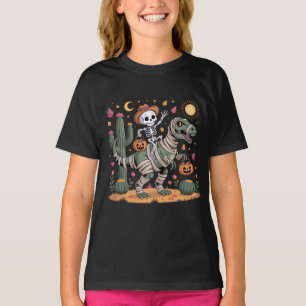 Spielerisches Skelett und wütender Mumien-Dinosaur T-Shirt