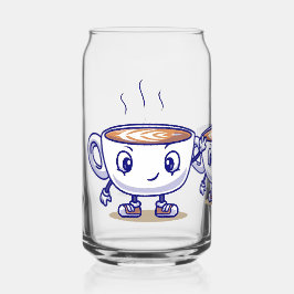 Spielerisches und lustiges Kaffeedesign Dosenglas